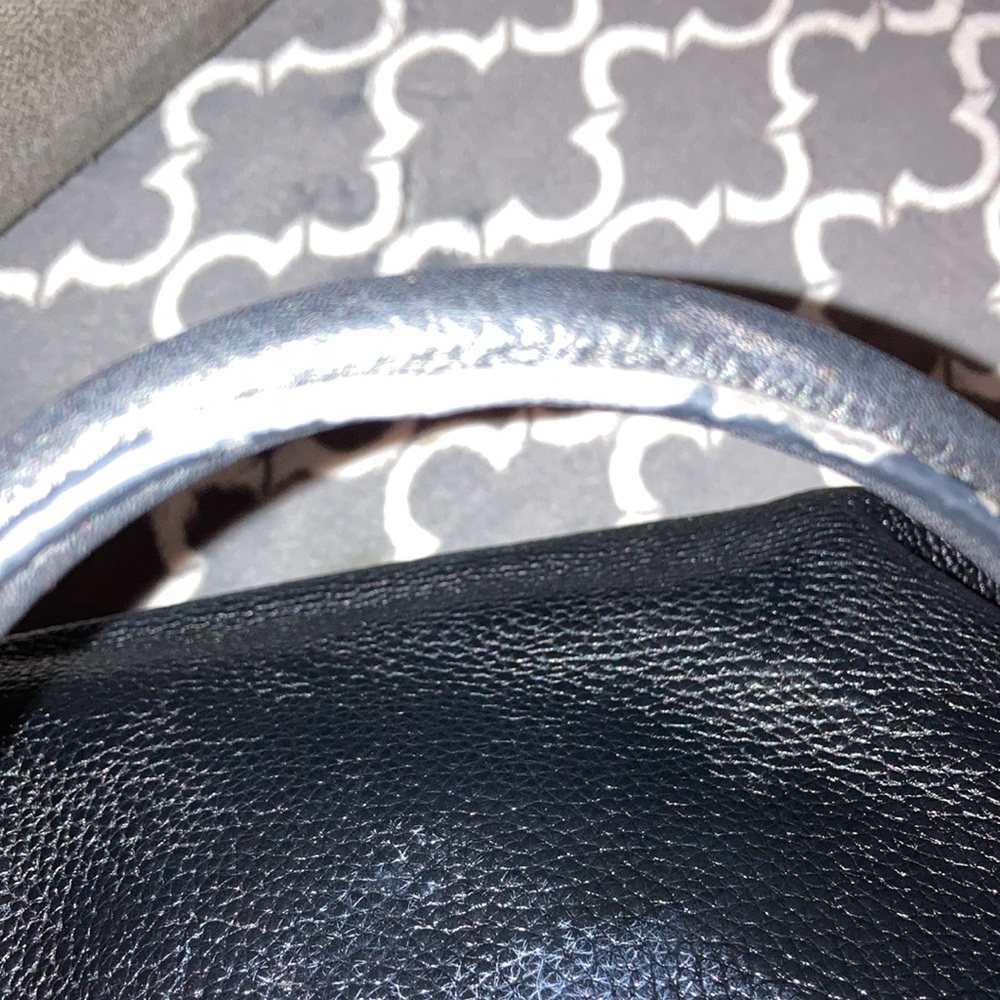 Michael Kors Black Leather Satchel with Gold Accents - Picture 11 of 11